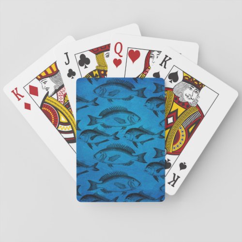 Vintage Fish Pattern Playing Cards