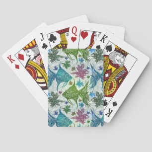 Vintage Fish Pattern Poker Cards