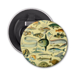 Vintage Fish Scientific Fishing Art Bottle Opener