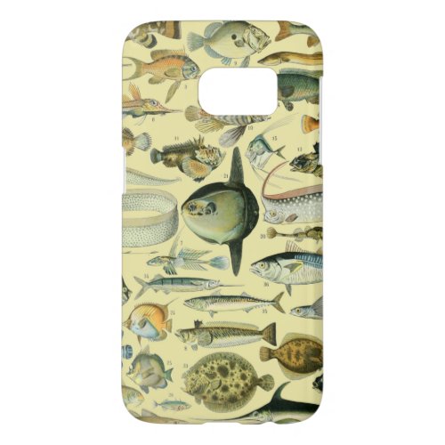 Vintage Fish Scientific Fishing Art Samsung Galaxy S7 Case