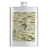 Vintage Rainbow Trout Fly Fishing Flask