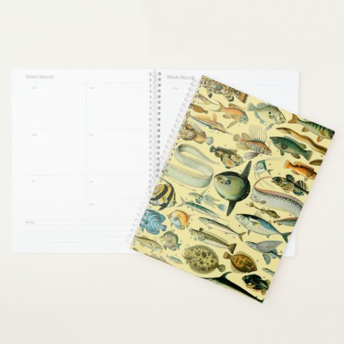 Vintage Fish Scientific Fishing Art Planner