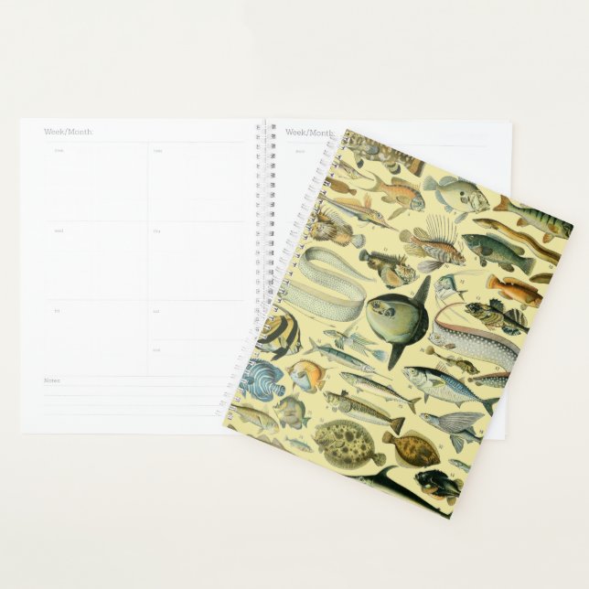 Vintage Fish Scientific Fishing Art Planner (Display)