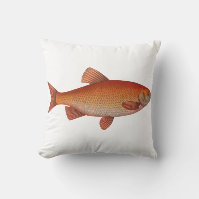 Vintage Fish Throw Pillow (Front)