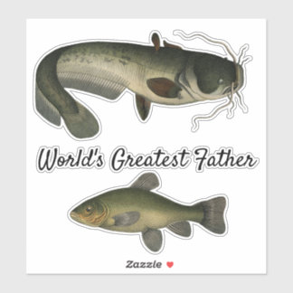 Vintage Fish Worlds Greatest Father Sticker