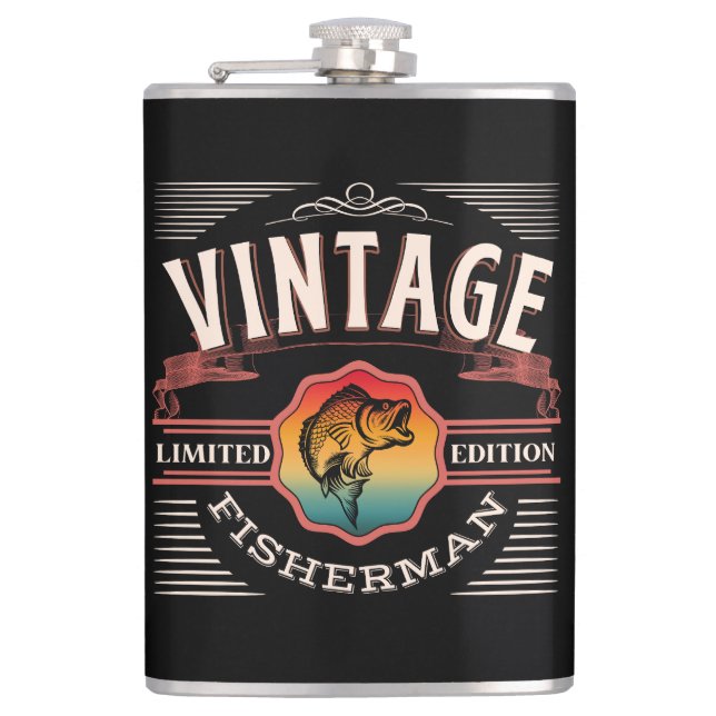 VINTAGE FISHERMAN LIMITED EDITION   FLASK (Front)