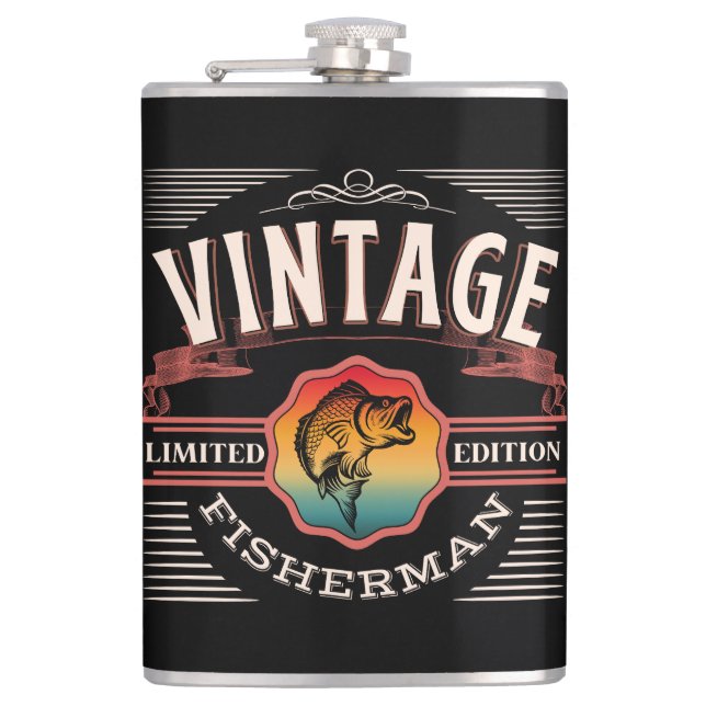 VINTAGE FISHERMAN LIMITED EDITION  FLASK (Front)