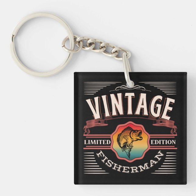 VINTAGE FISHERMAN LIMITED EDITION  KEYCHAIN (Front)