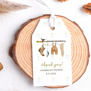Vintage Fisherman’s Derby Baby Shower Thank You Gift Tags