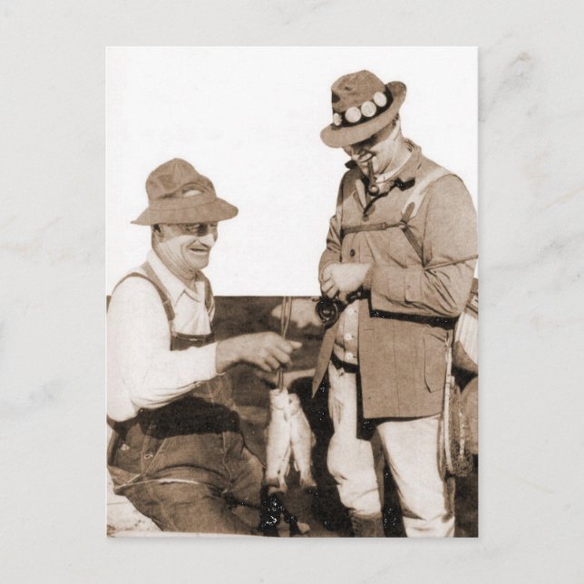 Vintage Fishermen Postcard (Front)