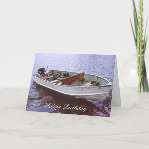 Vintage Fishing Boat Card