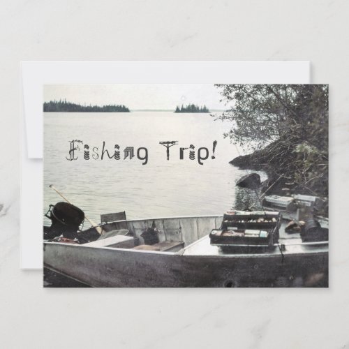 Vintage Fishing Boat Invitation
