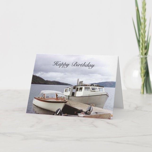 Vintage Fishing Boats Card (Front)