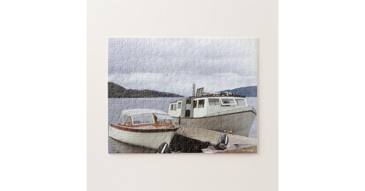 Vintage Fishing Boats Jigsaw Puzzle Zazzle