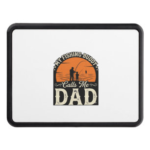 Vintage Fishing Buddy Dad Shirt Design_1 Hitch Cover