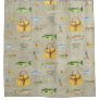 Vintage Fishing Cabin Large Mouth Bass Trout Fish Shower Curtain