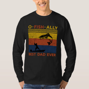 Vintage Fishing Dad  Fisherman Best Dad Ever Fishe T-Shirt