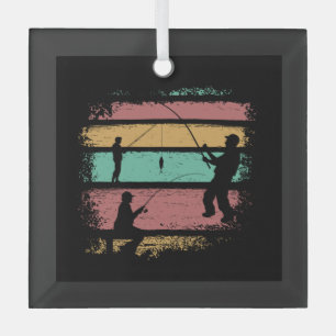 Vintage Fishing Glass Ornament