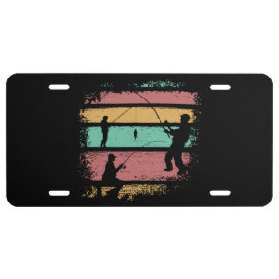 Vintage Fishing License Plate