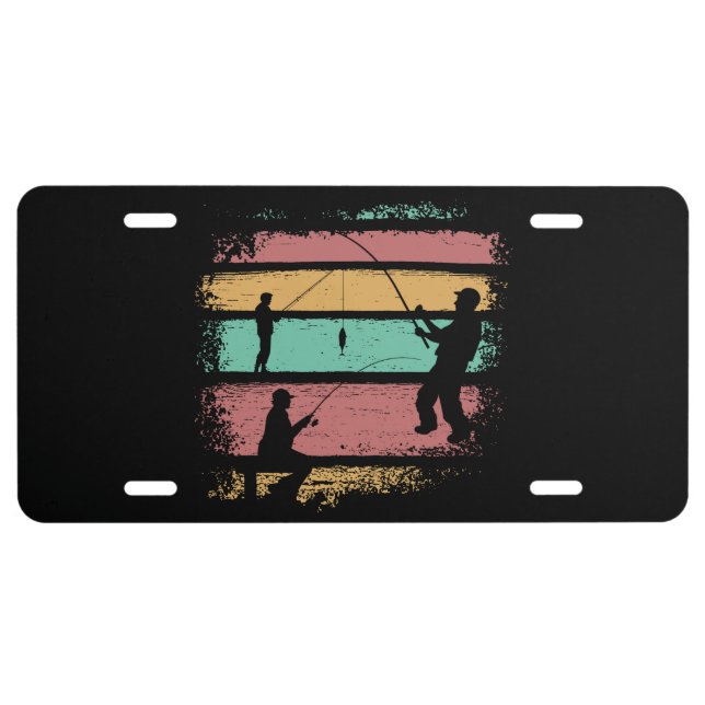 Vintage Fishing License Plate (Front)