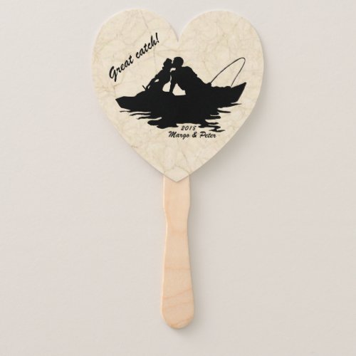 Vintage Fishing Lovers Hand Fan