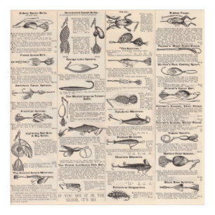 Vintage Fishing Lures: Antique 1900s Fisherman Acrylic Print