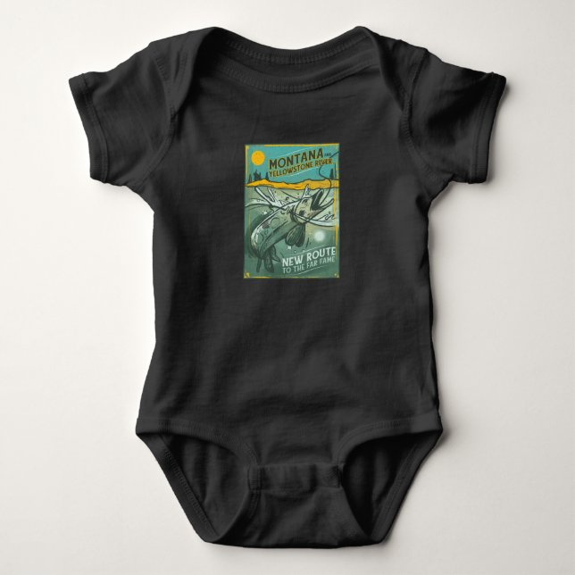 VINTAGE FISHING MONTANA BABY BODYSUIT (Front)