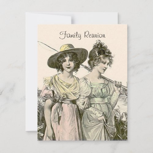 Vintage Fishing Outing Family Reunion Invitations