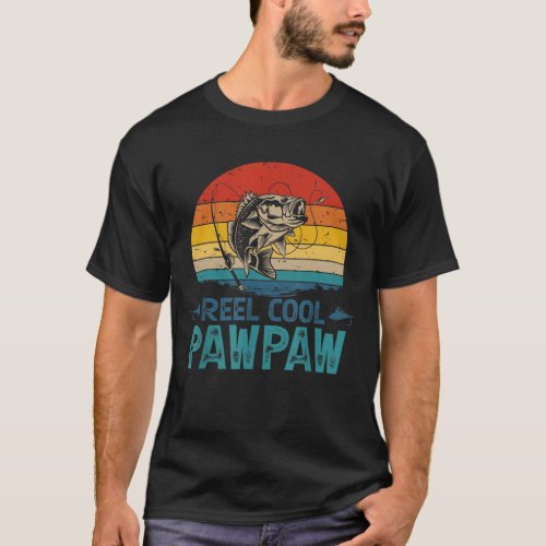 Vintage Fishing Reel Cool Pawpaw Grandpa Paw Paw F T_Shirt