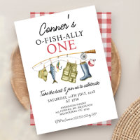 Vintage Fishing Rod O-Fish-Ally One 1st Birthday