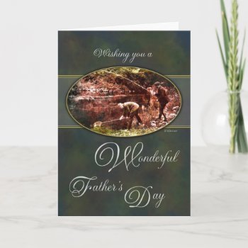 Vintage Fishing With Dad Father's Day Card by William63 at Zazzle