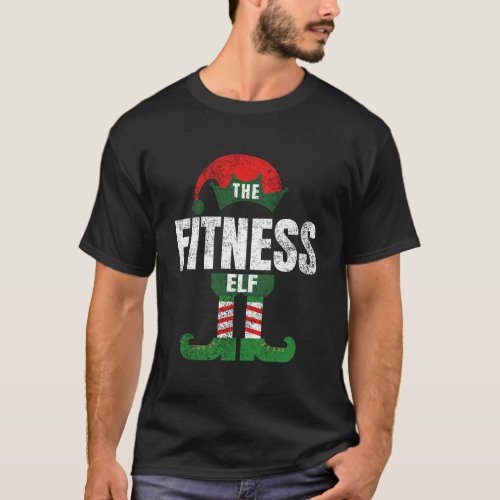 Vintage Fitness Elf Costume Matching Family Gifts  T_Shirt