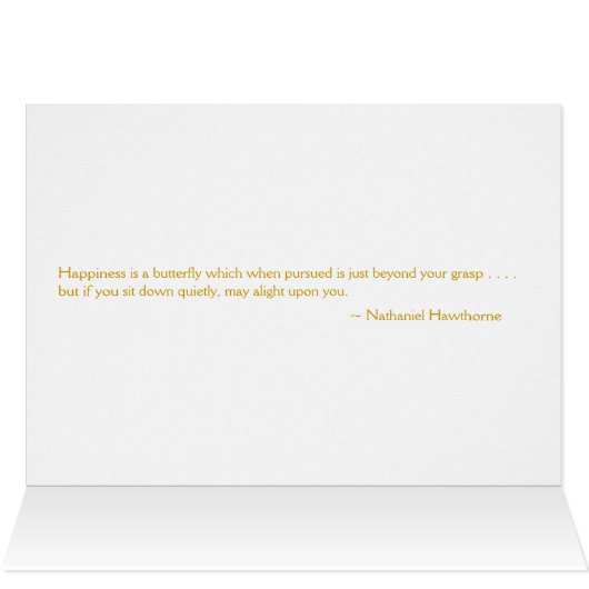 Vintage Five Butterflies - Card (Inside Horizontal (Top))