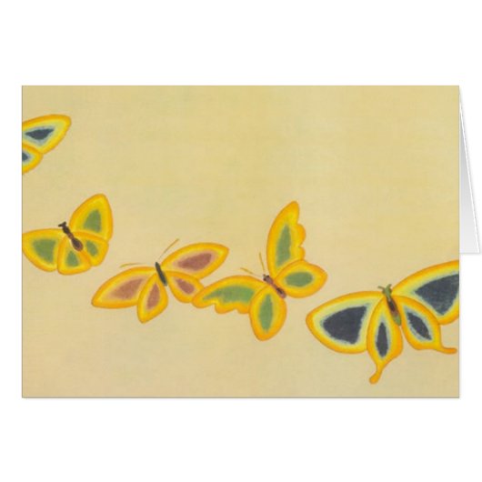 Vintage Five Butterflies - Card (Front Horizontal)