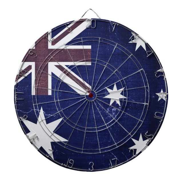 Vintage Flag Australia Dart Board (Front)