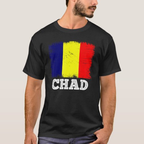 Vintage Flag Chad Country Retro Flag Chadian T_Shirt