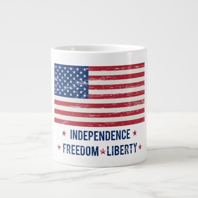 Vintage flag giant coffee mug (Front)