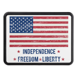 Vintage flag hitch cover