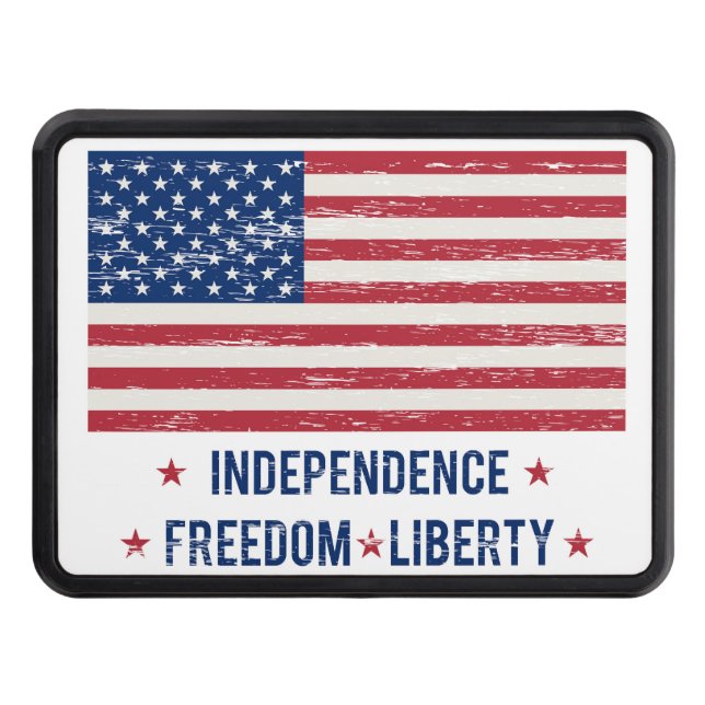 Vintage flag hitch cover (Front)