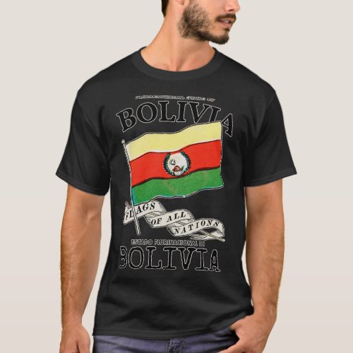 Vintage Flag of Bolivia T_Shirt