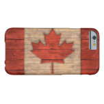 Vintage Flag Of Canada Distressed Wood Design Barely There Iphone 6 Case at Zazzle
