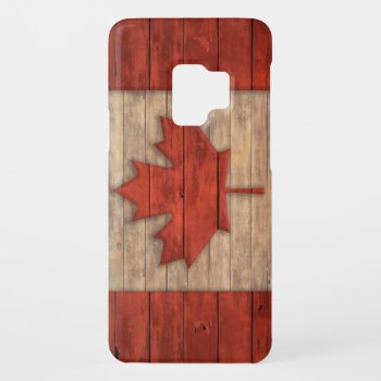 Vintage Flag Of Canada Distressed Wood Design Case-mate Samsung Galaxy S9 Case by clonecire at Zazzle