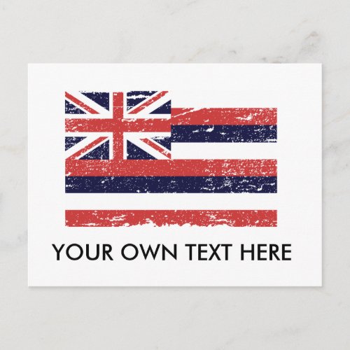 VINTAGE FLAG OF HAWAII POSTCARD