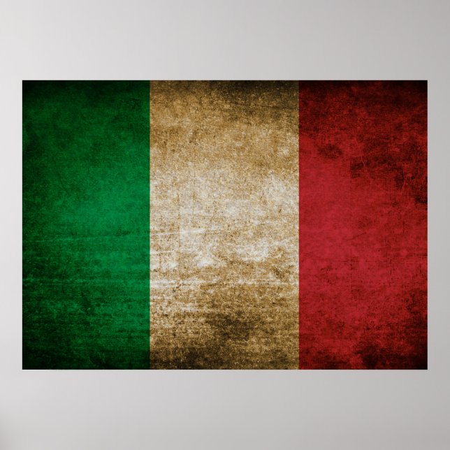 Vintage Flag of Italy Poster (Front)