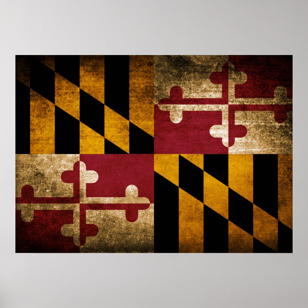 Vintage Flag of Maryland Poster | Zazzle