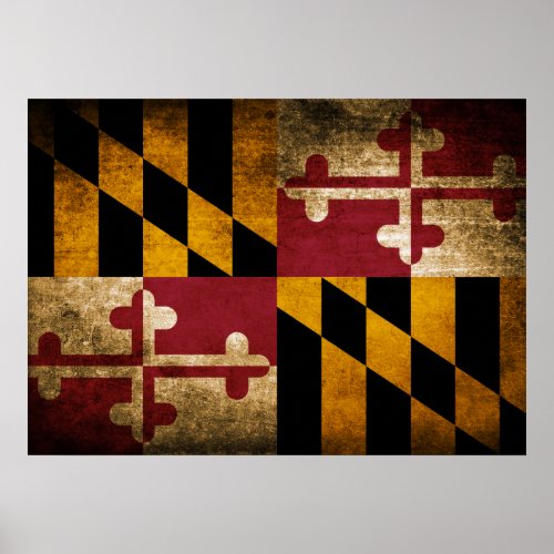 Vintage Flag of Maryland Poster