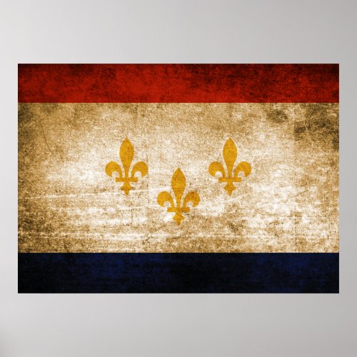 Vintage Flag of New Orleans Poster