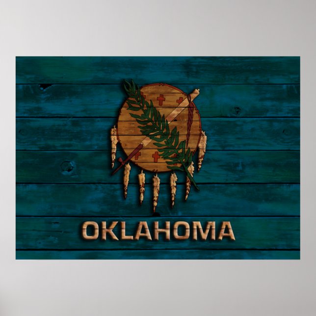 Vintage Flag of Oklahoma Poster (Front)