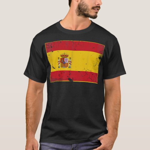 Vintage Flag Of Spain T_Shirt
