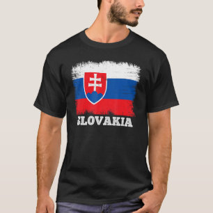 Vintage Flag Slovakia Country Retro Flag Slovak T-Shirt